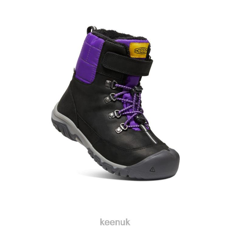 Footwear KEEN Greta Waterproof Boot Black/Purple Big Kids Z2D881014