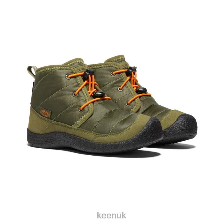 Footwear KEEN Howser II Waterproof Chukka Capulet Olive/Russet Orange Big Kids Z2D88936