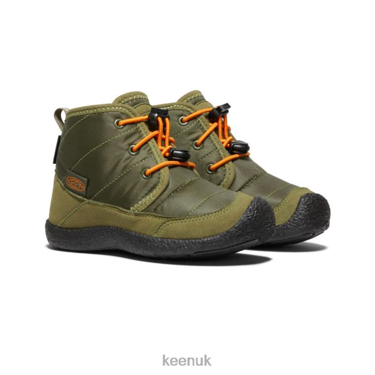 Footwear KEEN Howser II Waterproof Chukka Capulet Olive/Russet Orange Little Kids Z2D88996