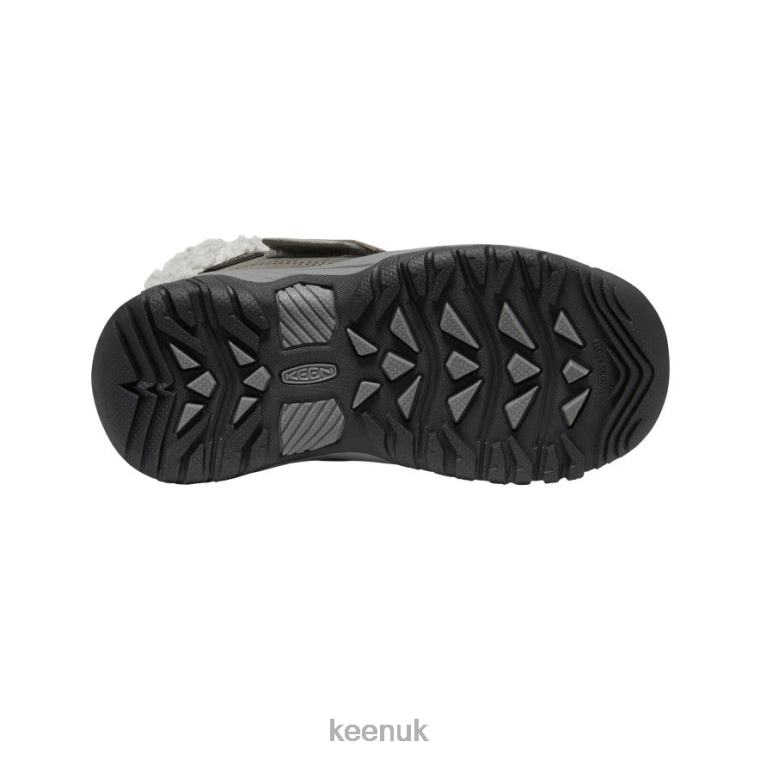 Footwear KEEN Kootenay IV Waterproof Boot Steel Grey/Porcelain Little Kids Z2D881010