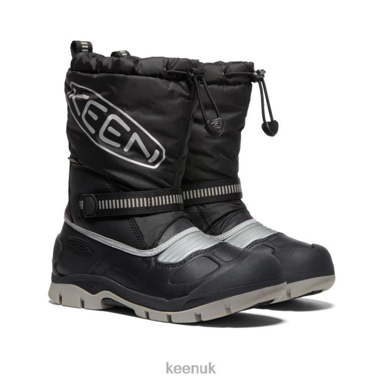 Footwear KEEN Snow Troll Waterproof Boot Black/Silver Big Kids Z2D881000