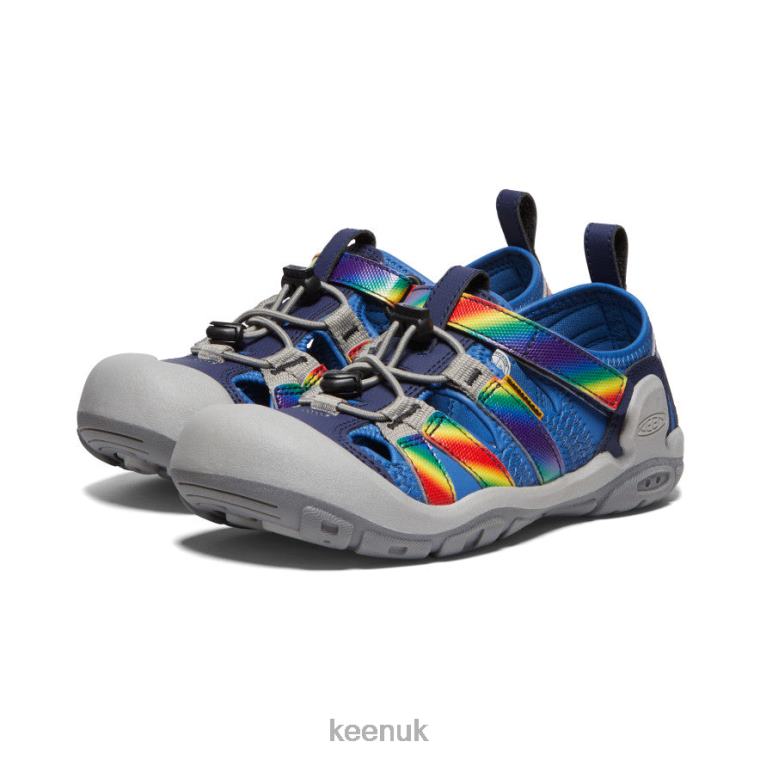 Footwear KEEN Knotch Creek Bright Cobalt/Rainbow Tie Dye Big Kids Z2D88778