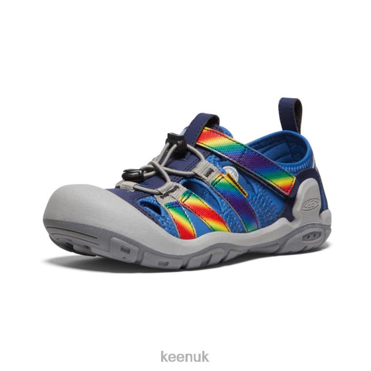 Footwear KEEN Knotch Creek Bright Cobalt/Rainbow Tie Dye Big Kids Z2D88778