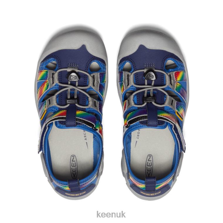 Footwear KEEN Knotch Creek Bright Cobalt/Rainbow Tie Dye Big Kids Z2D88778