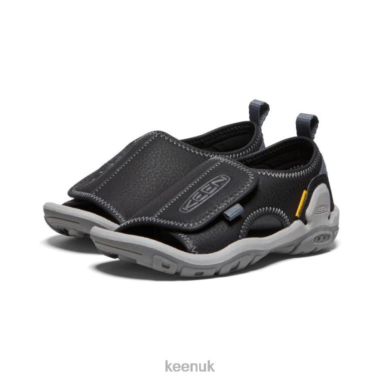 Footwear KEEN Knotch River Open-Toe Black/Steel Grey Little Kids Z2D88930