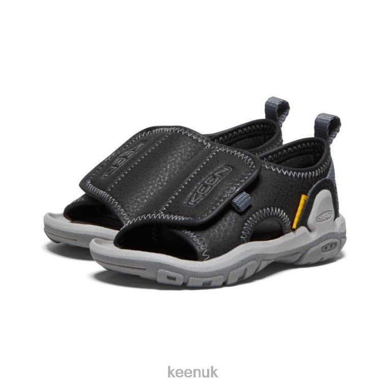 Footwear KEEN Knotch River Open-Toe Black/Steel Grey Toddlers Z2D88932