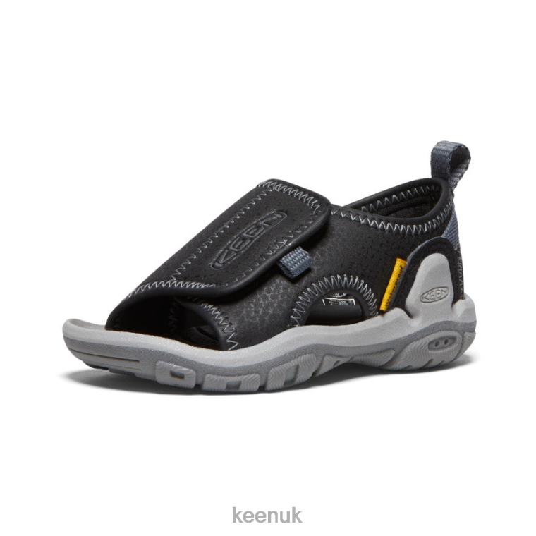 Footwear KEEN Knotch River Open-Toe Black/Steel Grey Toddlers Z2D88932