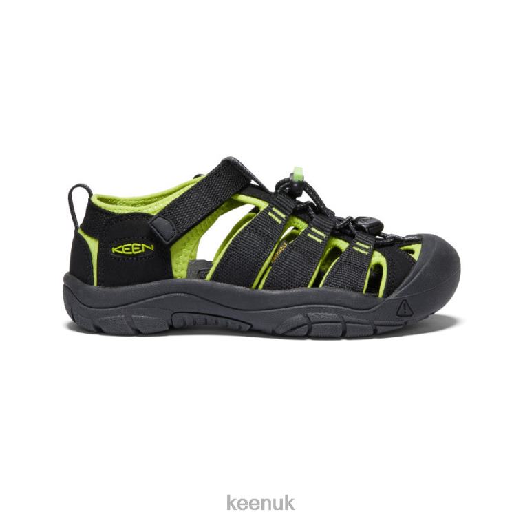Footwear KEEN Newport H2 Black/Lime Green Big Kids Z2D88764