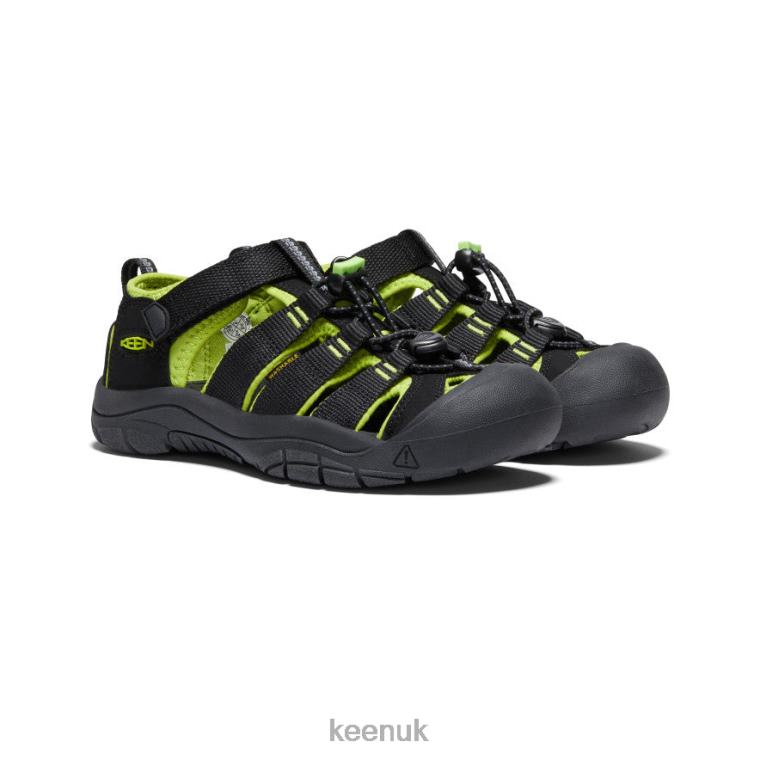 Footwear KEEN Newport H2 Black/Lime Green Big Kids Z2D88764