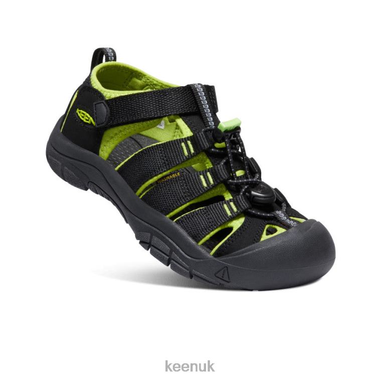 Footwear KEEN Newport H2 Black/Lime Green Big Kids Z2D88764