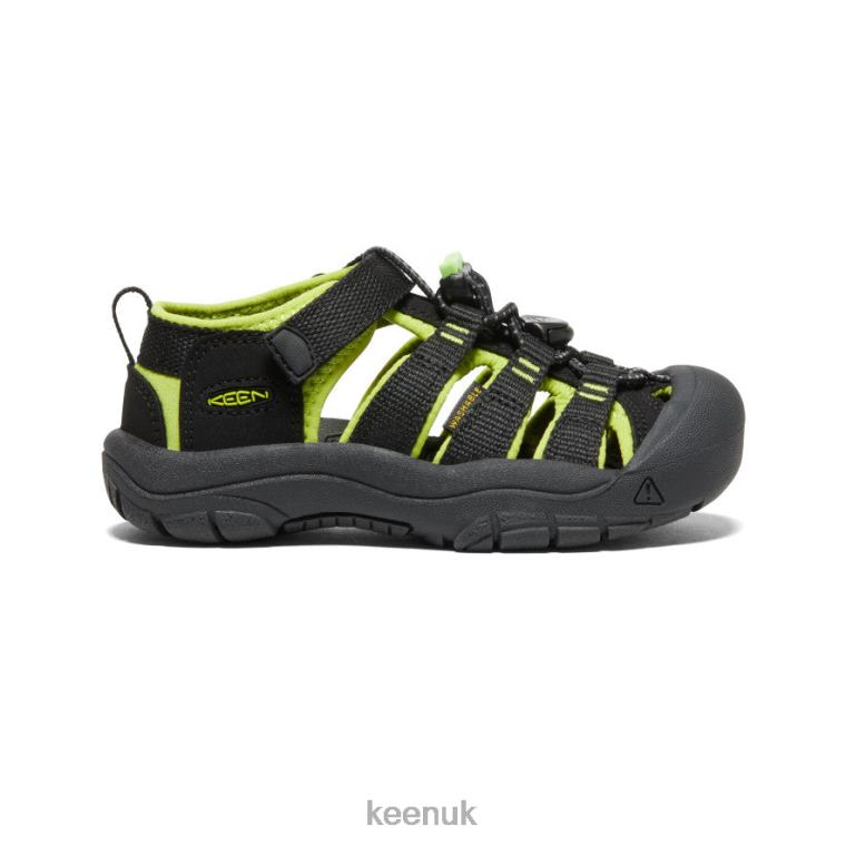 Footwear KEEN Newport H2 Black/Lime Green Little Kids Z2D88745