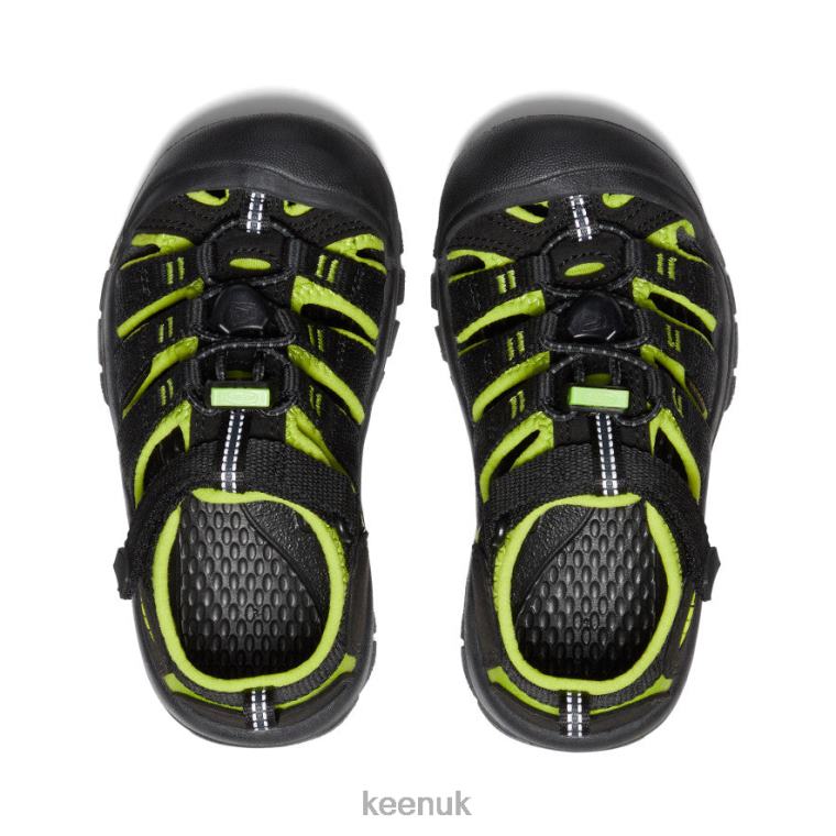 Footwear KEEN Newport H2 Black/Lime Green Little Kids Z2D88745