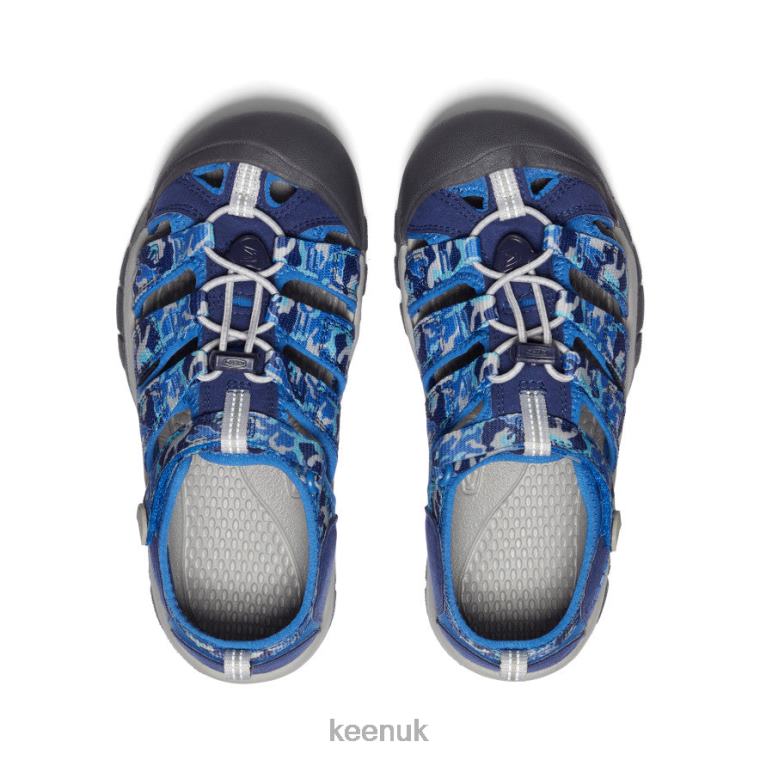 Footwear KEEN Newport H2 Camo/Bright Cobalt Big Kids Z2D88767