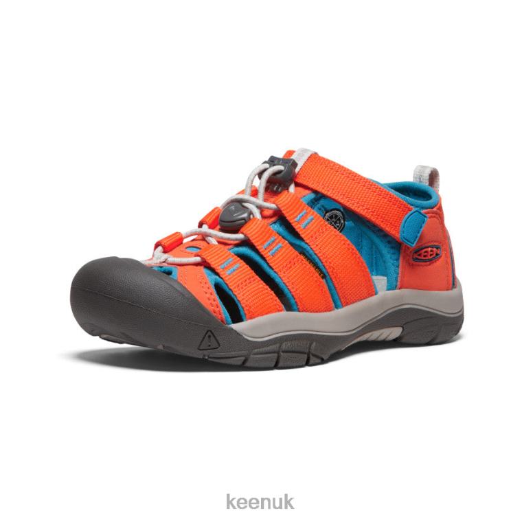 Footwear KEEN Newport H2 Safety Orange/Fjord Blue Big Kids Z2D88756