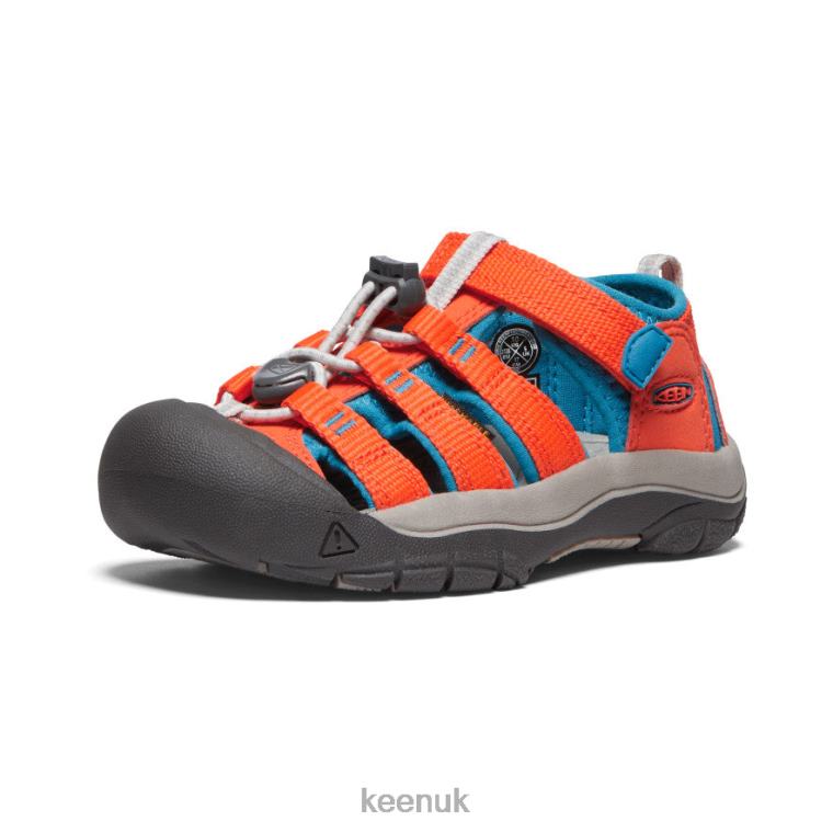 Footwear KEEN Newport H2 Safety Orange/Fjord Blue Little Kids Z2D88738