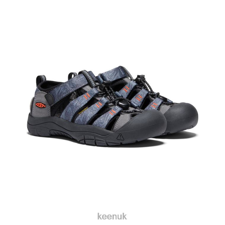 Footwear KEEN Newport H2 Steel Grey/Black Big Kids Z2D88755