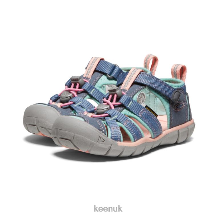 Footwear KEEN Seacamp II CNX Flint Stone/Ocean Wave Little Kids Z2D88845