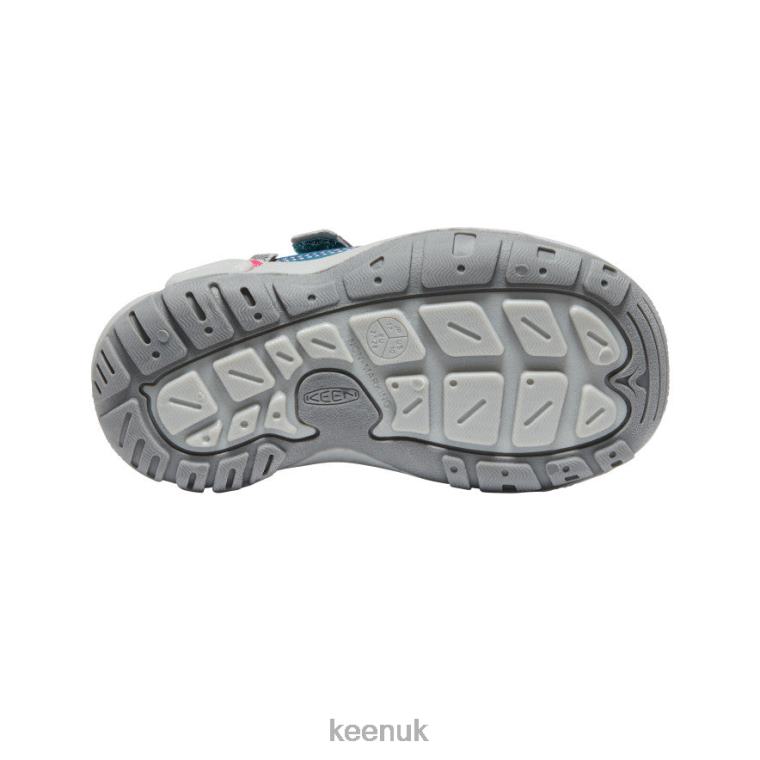 Footwear KEEN Knotch Hollow Double Strap Sneaker Blue Coral/Pink Peacock Little Kids Z2D88942