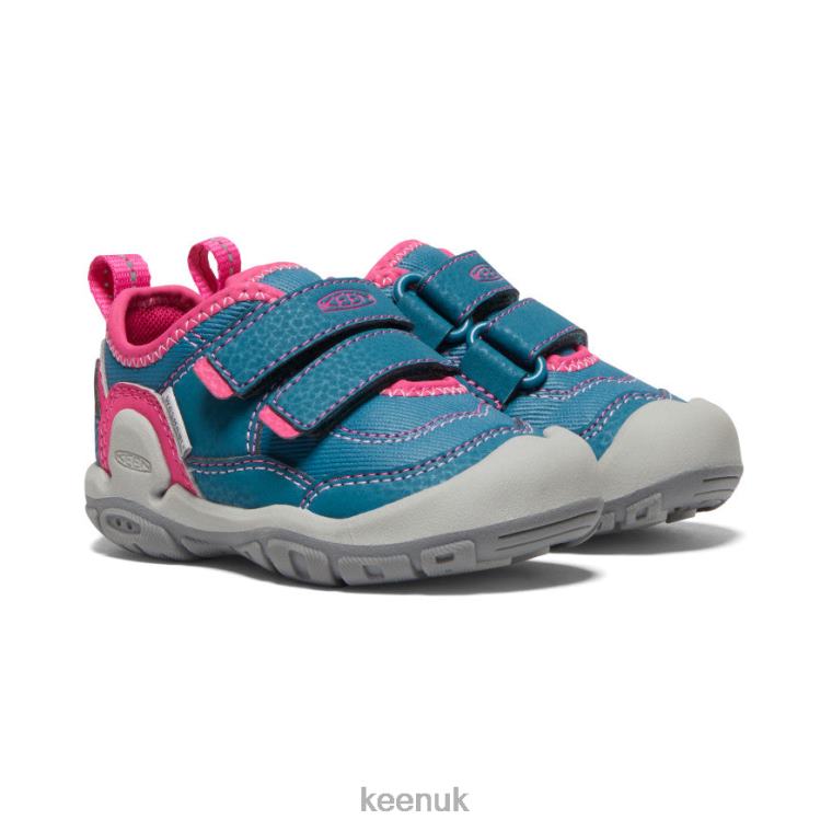 Footwear KEEN Knotch Hollow Double Strap Sneaker Blue Coral/Pink Peacock Toddlers Z2D88959