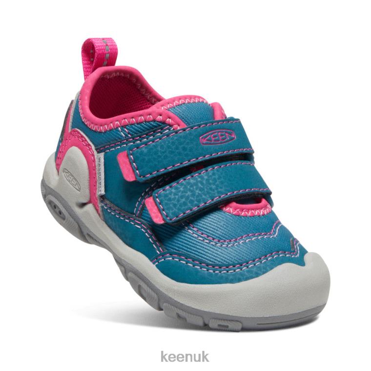 Footwear KEEN Knotch Hollow Double Strap Sneaker Blue Coral/Pink Peacock Toddlers Z2D88959