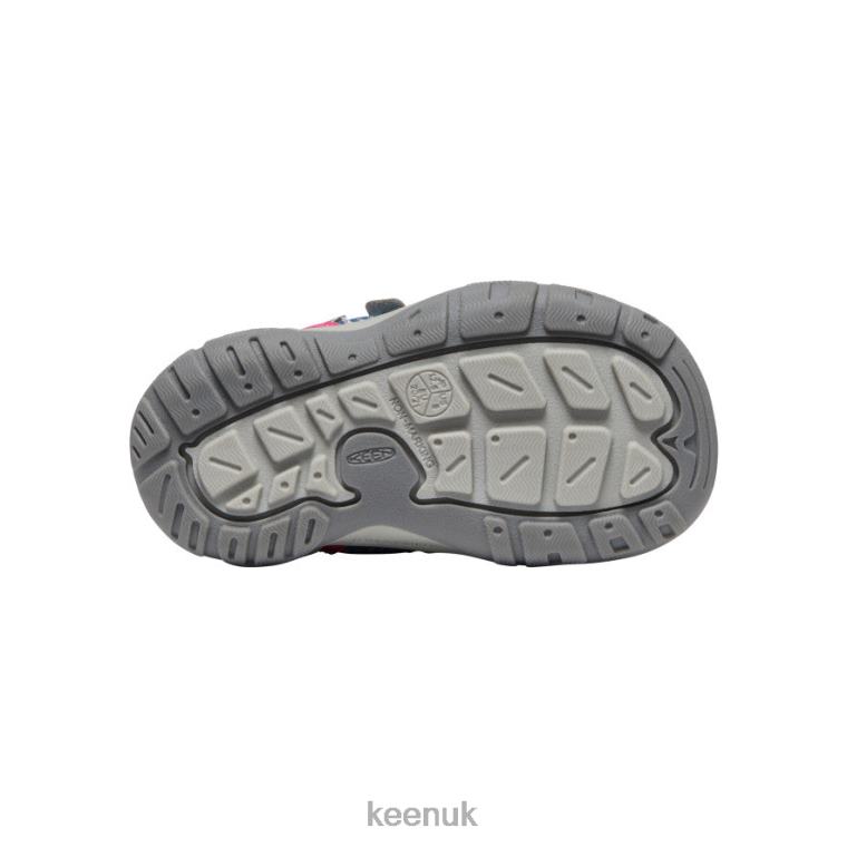 Footwear KEEN Knotch Hollow Double Strap Sneaker Blue Coral/Pink Peacock Toddlers Z2D88959