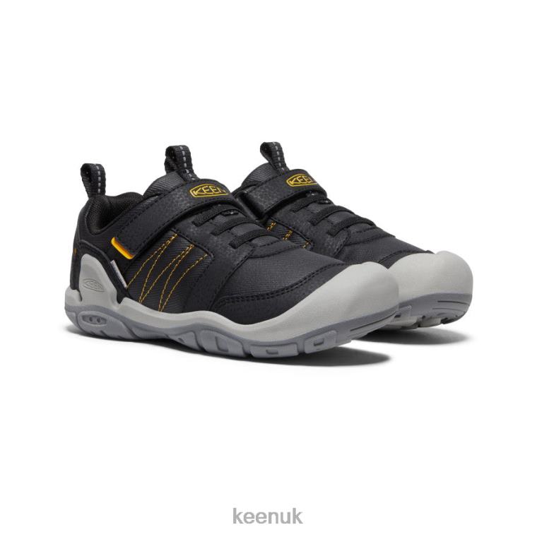 Footwear KEEN Knotch Peak Sneaker Black/Yellow Big Kids Z2D88976