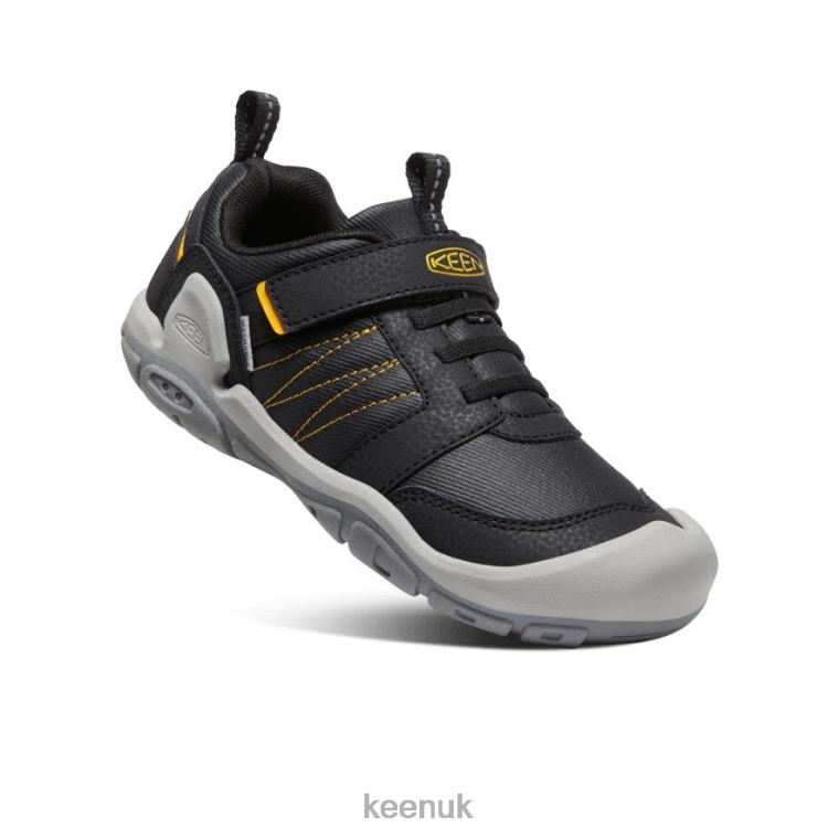 Footwear KEEN Knotch Peak Sneaker Black/Yellow Big Kids Z2D88976