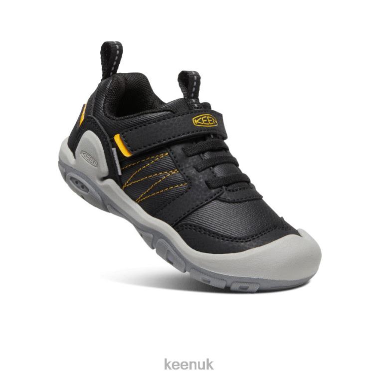 Footwear KEEN Knotch Peak Sneaker Black/Yellow Little Kids Z2D88971