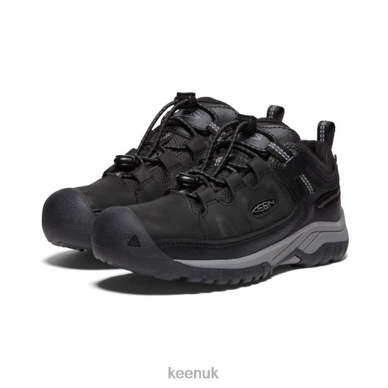 Footwear KEEN Targhee Waterproof Shoe Black/Steel Grey Big Kids Z2D88842