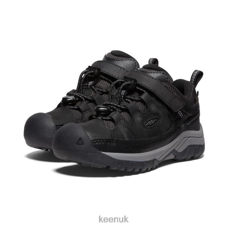 Footwear KEEN Targhee Waterproof Shoe Black/Steel Grey Little Kids Z2D88912