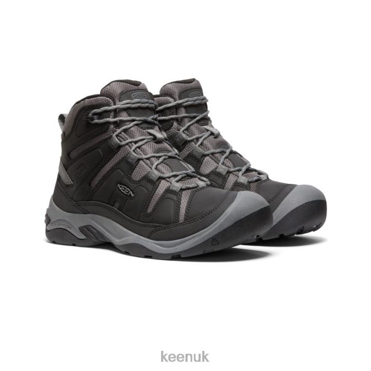 Footwear KEEN Circadia Waterproof Boot Black/Steel Grey Men Z2D8870