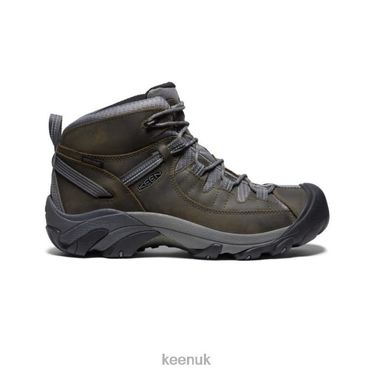 Footwear KEEN Targhee II Mid Waterproof Hiking Boots Steel Grey/Magnet Men Z2D88152