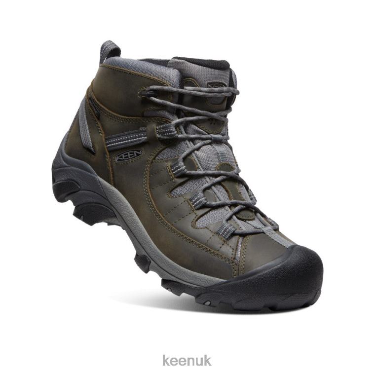 Footwear KEEN Targhee II Mid Waterproof Hiking Boots Steel Grey/Magnet Men Z2D88152