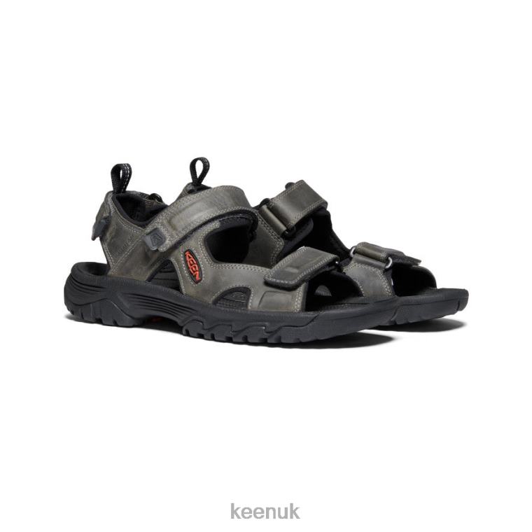 Footwear KEEN Targhee III Open Toe Sandal Grey/Black Men Z2D88259