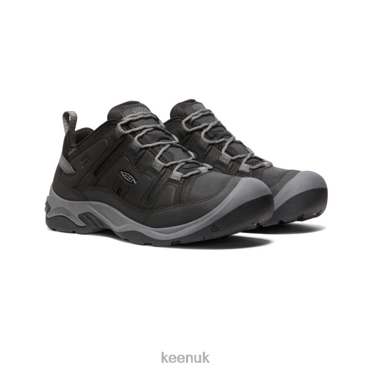 Footwear KEEN Circadia Waterproof Shoe Black/Steel Grey Men Z2D88103