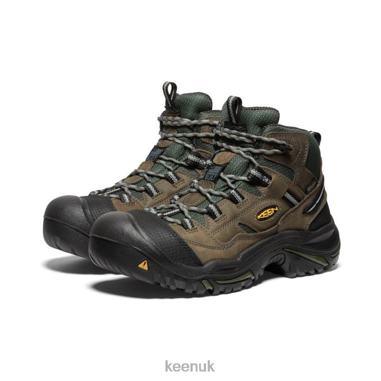 Footwear KEEN Braddock Waterproof Mid (Steel Toe) Gargoyle/Forest Night Men Z2D88354