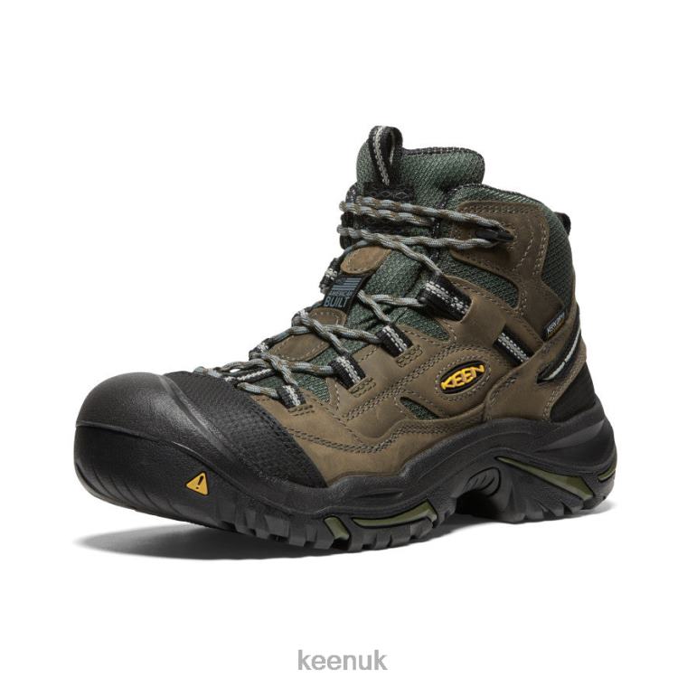 Footwear KEEN Braddock Waterproof Mid (Steel Toe) Gargoyle/Forest Night Men Z2D88354