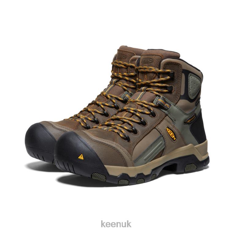 Footwear KEEN Davenport AL Waterproof Mid (Composite Toe) Shitake/Forest Night Men Z2D88289