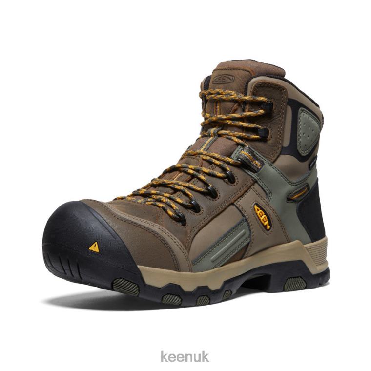 Footwear KEEN Davenport AL Waterproof Mid (Composite Toe) Shitake/Forest Night Men Z2D88289