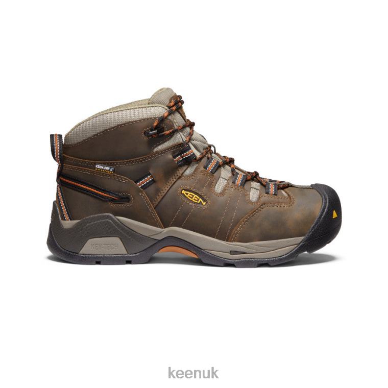 Footwear KEEN Detroit XT Waterproof Boot (Soft Toe) Black Olive/Leather Brown Men Z2D88178