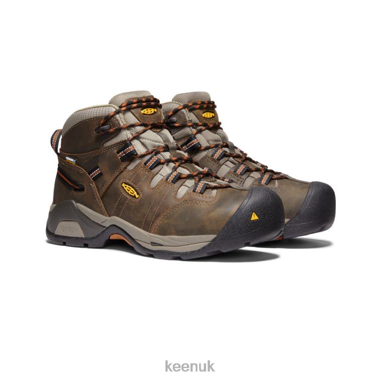Footwear KEEN Detroit XT Waterproof Boot (Soft Toe) Black Olive/Leather Brown Men Z2D88178