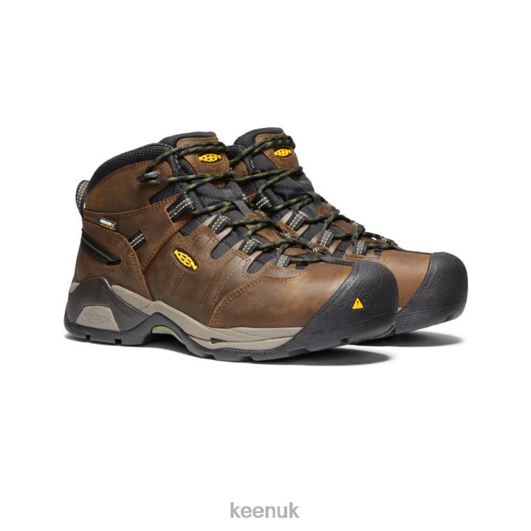 Footwear KEEN Detroit XT Waterproof Boot (Steel Toe) Cascade Brown/Bronze Green Men Z2D88245