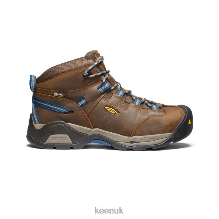 Footwear KEEN Detroit XT Waterproof Boot (Steel Toe) Cascade Brown/Orion Blue Men Z2D88244