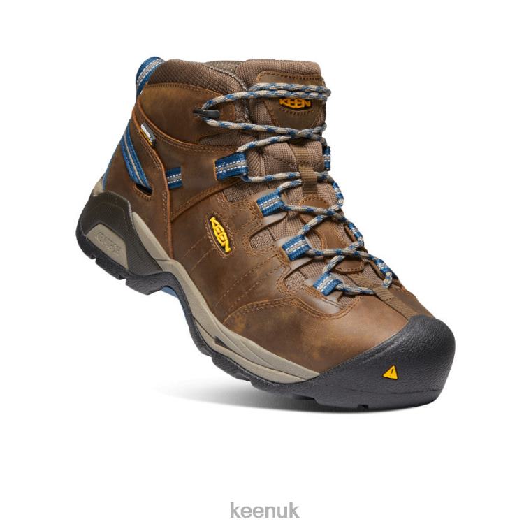 Footwear KEEN Detroit XT Waterproof Boot (Steel Toe) Cascade Brown/Orion Blue Men Z2D88244