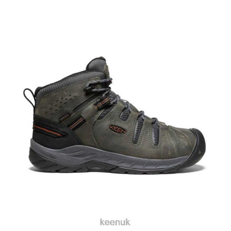 Footwear KEEN Flint II Waterproof Mid (Soft Toe) Steel Grey/Tortoise Shell Men Z2D8876