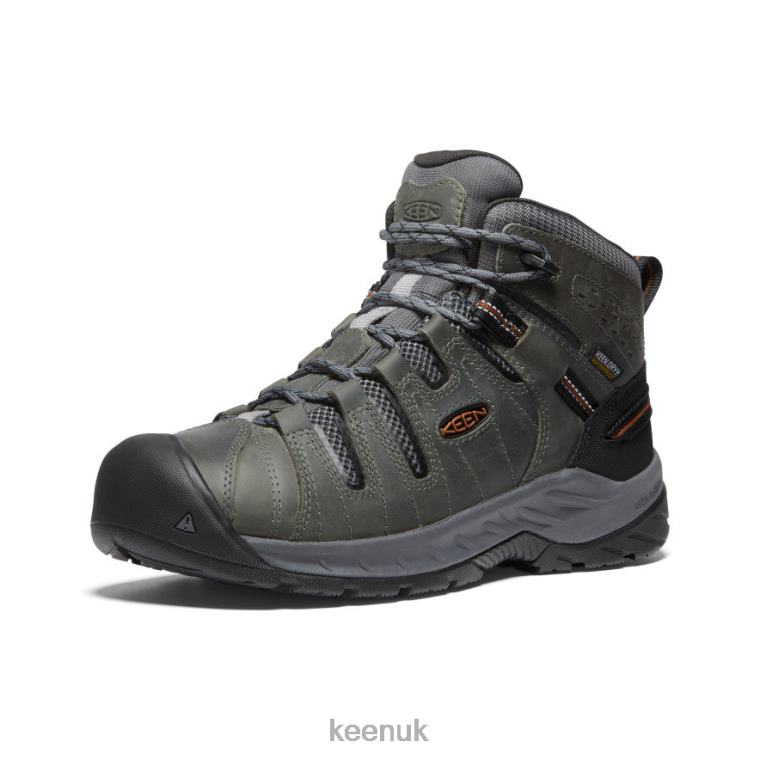 Footwear KEEN Flint II Waterproof Mid (Soft Toe) Steel Grey/Tortoise Shell Men Z2D8876