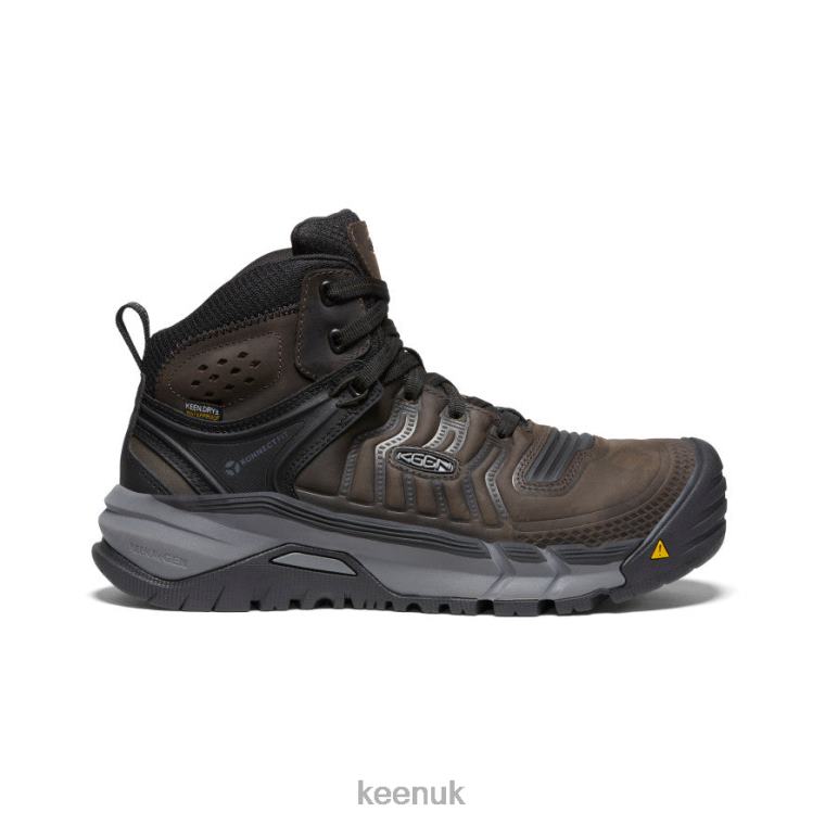 Footwear KEEN Kansas City+ KBF Waterproof Mid (Soft Toe) Coffee Bean/Black Men Z2D882
