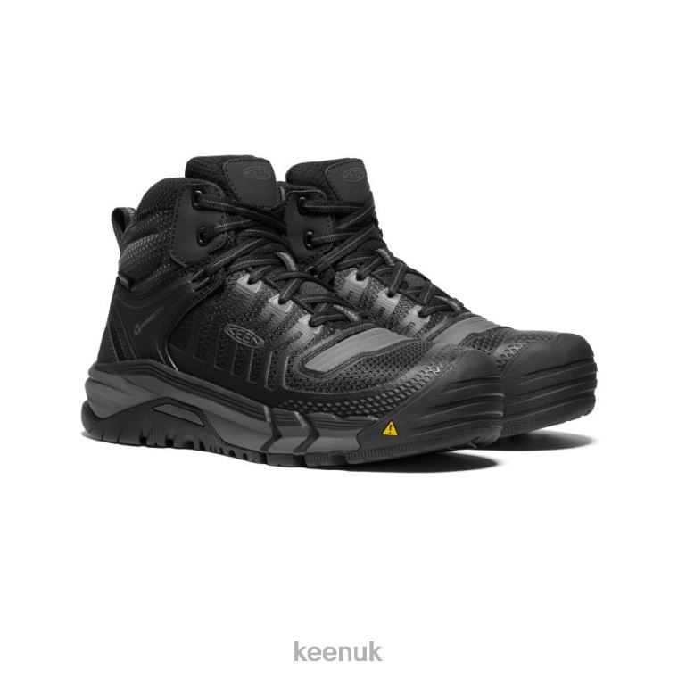 Footwear KEEN Kansas City Waterproof Mid (Carbon-Fiber Toe) Black/Gun Metal Men Z2D88161