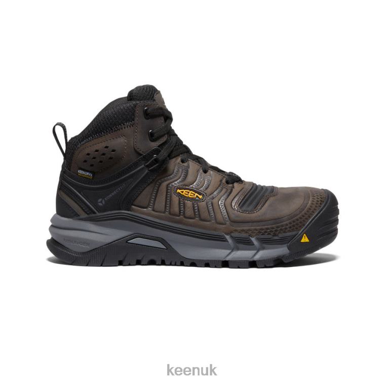Footwear KEEN Kansas City+ Waterproof Mid (Carbon-Fiber Toe) Coffee Bean/Black Men Z2D88179