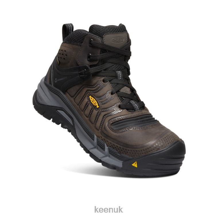 Footwear KEEN Kansas City+ Waterproof Mid (Carbon-Fiber Toe) Coffee Bean/Black Men Z2D88179